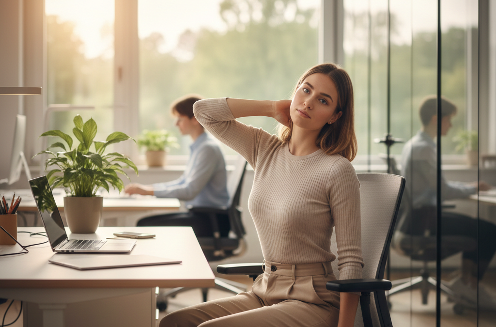 Büro-Workout: 5 Übungen gegen Nackenschmerzen am Tisch